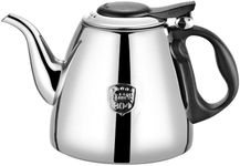 Broco Teapot,1.2L Stainless Steel Stove-top Teapot Tea Coffee Pot Kettle Heat Resistant Handle 1.2L