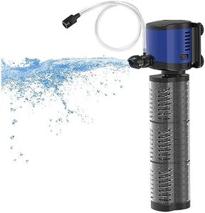 TARARIUM Aquarium Filter Powerful 260GPH for 35-75 Gallon Fish Tank Small Pond Fountain, Wave-Maker Submersible Water Pump Turtle Tank Filter for Saltwater & Freshwater System