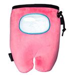 Rockbuddy Chalk Bag for Rock Climbing - Bouldering Chalk Bucket with Quick-Clip Belt, Zipper Pocket and Brush Holder - Crewmate Pink