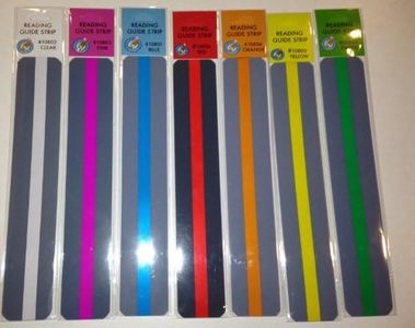 Crystal Children and Teacher Supply Guided Reading Strips Asst. Set of 7 (Colored Overlays)