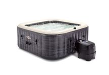 Intex 4-Person Greystone Deluxe Square Bubble Spa Set, Inflated Size: 1.75m x 1.75m x 71cm (28450BS)
