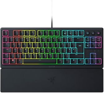 Razer Ornata V3 Tenkeyless - Compact Low Profile Gaming Keyboard (Mecha-Membrane Switches, UV-coated Keycaps, Backlit Dedicated Media Keys, Magnetic Soft-Touch Wrist Rest) QWERTY UK Layout | Black