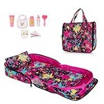 HappyVk - Baby Doll Bed - Portable Doll Bassinet - for Baby Dolls up to 21 inches - The Baby Doll Set Includes Doll Blanket, Doll Pillow, and 7 Doll Accessories - Graffiti Design