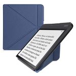 kwmobile Origami Case Compatible with Kobo Forma Case - Slim PU Leather Cover with Stand - Dark Blue