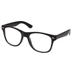 grinderPUNCH Retro NERD Geek Oversized BLACK Framed Clear Lens Eye Glasses for Men Women