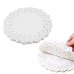 White Paper Doilies - 4 Inch Round Lace Paper Doilies - for Food,Cakes, Desserts, Crafts, and Table Decorations, Pack of 100