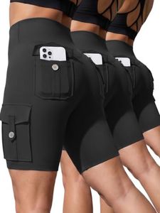 COKQU Womens Running Shorts with Pockets for Athletic and Biker Outfits