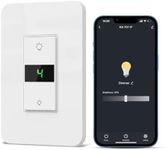 Milfra Smart Dimmer Switch Digital Display Single-Pole 3Way Dimmer Smart Switch 2024 New Model，Works with Siri, Alexa and Google Home，Voice and Remote Control，Neutral Wire Required, No Hub Required