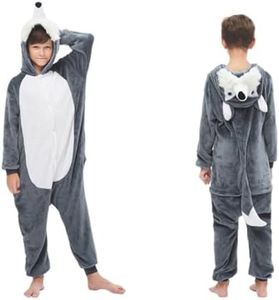IREMATE Wolf Kids Halloween & Christmas Pjs, Cute Animal Onesie Gift for Boys & Girls, Book Character Costumes, Funny Cartoon Pjs (8 Years)