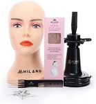 MILANO COLLECTION 5pc. Wig Accessories Essential Starter Kit with Original WiGrip, Mannequin Head, Suction Clamp, T-Pins, and Teasing Comb