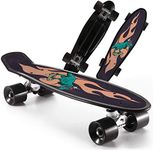 WhiteFang Skateboards 22 inches Kids Skateboard with Colorful PU Wheels, Mini Cruiser Skateboards for Boys Girls Beginners (Dino)