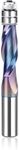 SpeTool Upcut Spiral Flush Trim Router Bit 1/2 Inch Shank 1-1/2 Inch Cutting Length with TAC Coated, Bottom Bearing Solid Carbide Flush Trim Router Bits for Woodworking