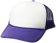 DECKY Two Tone Trucker Mesh Caps Plain Baseball Hat- Purple