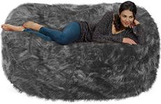 Chill Sack Bean Bag Chair: Huge 6' Memory Foam Furniture Bag and Large Lounger - Big Sofa withPlush Faux Fur Cover