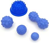 Posuu Massage Ball Set 5 Physical Therapy Balls for Myofascial Trigger Point Release & Deep Tissue Massage, Peanut Ball, 2 Spiky Balls, Big Mountable Self Ball, Trigger Ball for Foot, Back, Hand (Green)