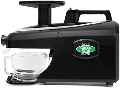 Tribest Greenstar GSE-5010 Elite Twin Gear Cold Press Slow Masticating Juicer (Black)