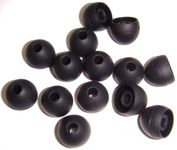 Xcessor Replacement Silicone Earbuds 7 Pairs (Set of 14 Pieces). Compatible With Most In Ear Headphone Brands. Size: SMALL. Black