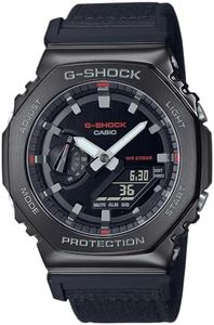 G SHOCK DUO UTILITY COLLECTION LED, W/TIME, ALARM, S/W, 200M BLK FACE BEZEL & CLOTH BAND
