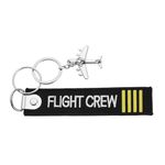 The Lord of the Tools Flightcrew Keyring with Miniature Plane Pendant Made of Fabric for All Pilots, Black Strap with Ring for All Pilots, Flight Attendants & Professional Pilots, Silver, One Size