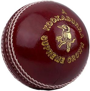 Kookaburra Supreme Crown Cricket Ball 5.5oz, Red, Mens