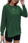 ECOWISH Women Side Split Sweatshirt