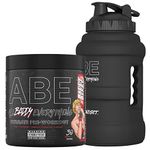 Applied Nutrition Bundle ABE Pre Workout 375g + JUG 2.5 LT Matt Black | All Black Everything Pre Workout Powder, Energy & Physical Performance with Creatine, Beta Alanine (Baddy Berry)