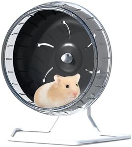 JOUSONTY 8.3 Inch Silent Hamster Wheel, Pet Small Animals Exercise Running Toys, Large, Black