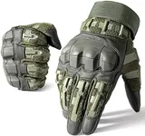 WTACTFUL Touch Screen Motorcycle Tactical Gloves for Men Airsoft Paintball Gear MTB Bike Cycling Cross-Country Motorbike ATV Hunting Hiking Riding Driving Work Outdoor Full Finger Gloves XL Green