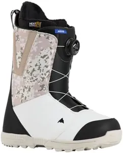 Burton Men's Moto BOA Snowboard Boots, Black/White/Snowfall Camo, 11