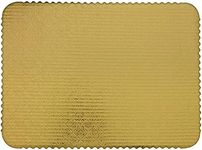 O'Creme Gold-Top Scalloped Rectangular Cake and Pastry Board 3/32 Inch Thick, 17 Inch x 25 Inch (Full-Sheet Size) - Pack of 10