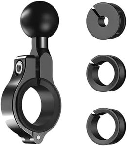 Vehibrckt 1 inch Ball Mounts Handlebar Mount Base for Round Rail Diameter 0.5"/0.87"/1"/1.26", Compatible with RAM Mounts B Size Double Socket Arms 1 Set