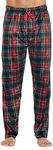 Ashford & Brooks Men's Fuzzy Fleece Sleep Lounge Pajama Pants - Black Stewart - Small