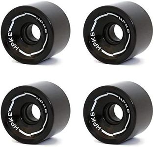 RaceBon 70mm Longboard Skateboard Wheels Hardness 78A Polyurethane Cruising Wheel Free 608 Bearings and Spacers Set of 4 (Black)