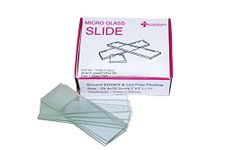 Clear & Sure Frosted Microscope Glass Slide, Ground Edges & Lint Free Packing | 25.4x76.2mm | Pack of 50 Slide