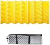 S'more Camping Mat Aluminum Waffle Mat Moisture-Proof Foldable Heat Insulation Thermal Insulation Sleeping Pad Waterproof Ultralight Closed Cell Foam Sleeping Pad for Hiking Backpacking Outdoor-Yellow