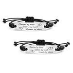 Cousins Gifts Set - by Blood Sisters by Heart Friends Choice - 2PCS Bracelet Idea for Cousins Jewelry