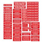 PV Label Depot - Joyfulmap 40 Premium UV Resistant Solar PV Safety Warning Photovoltaic System Labels|Electrical Panel Labels |Photovoltaic System Labels