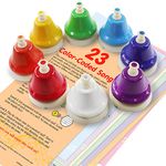 Color Diatonic Bells - 8 Note Musical Bell Set - Desk Bells Percussion Toy