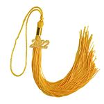 GraduationMall Single Color Graduation Tassel with 2020 Year Charm 9" Gold