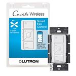 Lutron Caseta Smart Fan Speed Control | Single-Pole, 1.5A Ceiling Fan | PD-FSQN-WH | White