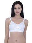 Libertina - Princess Cotton Straps White Colour Non Padded Comfortable, Skin Friendly Regular Women Cotton Bra - Pack of 1