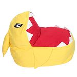 Zerodis 31.5x31.5x19.69 Inch Bean Bag Chair, Shark Stuffed Animal Storage Bean Bag Chairs Soft Plush Toy Organizer Fluffy Lounger Sofa for Kids Adult Sit and Sleep Extra Large(Yellow)