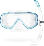 Cressi Onda Combo Set - Onda Mask + Snorkel Mexico for Diving and Snorkeling, One Size, Unisex Adult, Transparent/Aquamarine