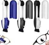 Gzcnsel 3-Pack Mini Portable Eyeglass Cleaners with Carbon Microfiber and Brush, Effective for All Glasses Types – Sunglasses, Reading Glasses