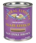 General Finishes Water Based Glaze Effects, 1 Quart, Van Dyke Brown