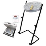 Panyard Jumbie Jam W1158 Steel Drum Z-Stand Silver G Diatonic,JJ1158-GY