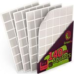 Small Double Sided Mounting Squares 140PCs - Clear Sticky Tack for Wall Hanging - Poster Putty Removable Non Marking - Double Sided Tape Squares use as Poster Hangers Mounting Putty