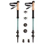 Montem Ultra Light 100% Carbon Fiber Trekking, Walking, and Hiking Poles - One Pair (2 Poles) - Ultra Light, Quick Locking, and Ultra Durable Glacier Gray