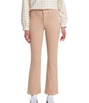 7 For All Mankind Women's High-Waisted Slim Kick Flare Pants, Caramel Coated, 30