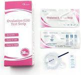 Ovulation Test Strips, 50 Count Ovulation Tracker Predictor Kit for Women, Accurately and High Sensitivity Result Ovulation Home Test Strips